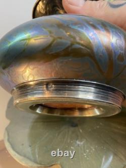 Frédéric Danton Argent Massif Minerve Vase Art Nouveau Irisé