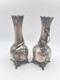 Frenais Armand & Paire De Vases & Art Nouveau & Métal Argenté