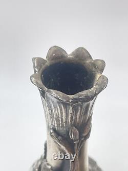 Frenais Armand & Paire De Vases & Art Nouveau & Métal Argenté