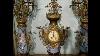 French Art Nouveau Clock And Porcelain Candelabra Set Video