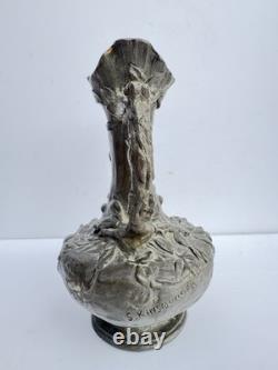 Friedrich GOLDSCHEIDER & Sylvain Kinsburger Art Nouveau Pichet signé Ancien