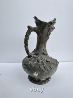 Friedrich GOLDSCHEIDER & Sylvain Kinsburger Art Nouveau Pichet signé Ancien