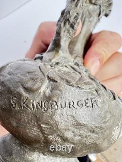Friedrich GOLDSCHEIDER & Sylvain Kinsburger Art Nouveau Pichet signé Ancien