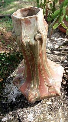 Grand Vase En Grès Art-nouveau Signé Denbac N° 181