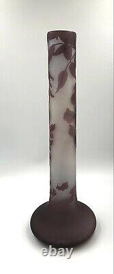 GRAND Vase Glycine EMILE GALLE Etoile 44cm! Art-Nouveau (pâte de verre.)