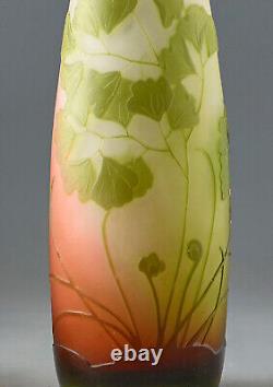 Gallé vase original art nouveau art déco verrerie