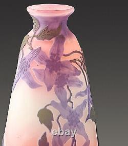 Gallé vase original art nouveau verrerie
