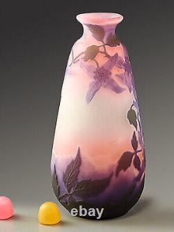 Gallé vase original art nouveau verrerie