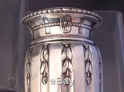 Gallia Epoque Art Nouveau Paire De Vase En Metal Argente