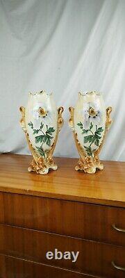 Garniture de Cheminée en Faïence K et G Lunéville France Art Nouveau début XXème