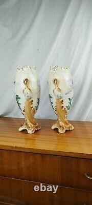 Garniture de Cheminée en Faïence K et G Lunéville France Art Nouveau début XXème