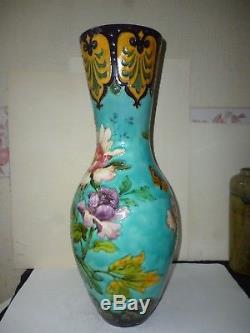 Gd vase émaillé art nouveau SèvresFélix-Optat-MiletThéodore DeckDiffloth