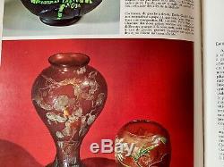 Gd vase pâte de verre Emile Gallé Art Nouveau gravé à la roue cameo acide etched