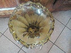 Gigantesque-ancien vase Art Nouveau-teinte ambre-pâte de verre-Esprit H Guimard