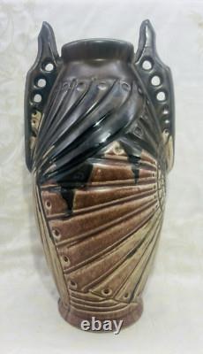 Gilbert Metenier Enamelled Vase Gres Flamme Emaille Art Nouveau Jugendstil