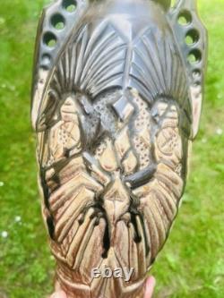 Gilbert Metenier Enamelled Vase Gres Flamme Emaille Art Nouveau Jugendstil