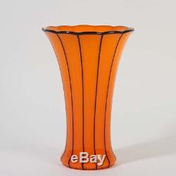 Glas Vase Michael Powolny Loetz Jugendstil Art Nouveau original glass orange