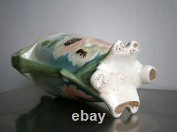 Grand Vase 1900 Céramique Art nouveau décor Floral Ancien
