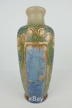 Grand Vase Art Nouveau En Grès Signé Mougin Nancy French Pottery 19th Century