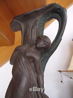 Grand Vase Art Nouveau en Terre Cuite 51,5 cm