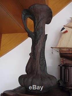 Grand Vase Art Nouveau en Terre Cuite 51,5 cm