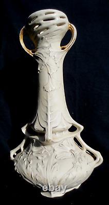 Grand Vase Art nouveau ROYAL DUX porcelaine Bohémia -1900