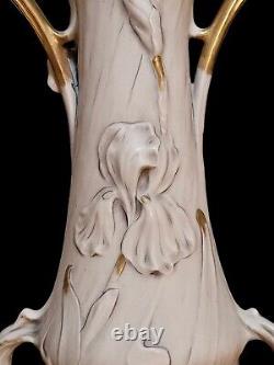 Grand Vase Art nouveau ROYAL DUX porcelaine Bohémia -1900