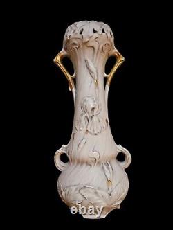 Grand Vase Art nouveau ROYAL DUX porcelaine Bohémia -1900