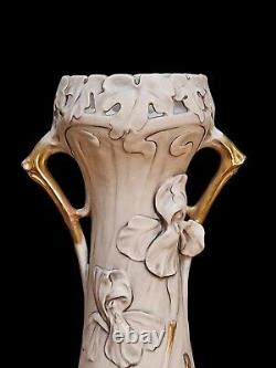 Grand Vase Art nouveau ROYAL DUX porcelaine Bohémia -1900