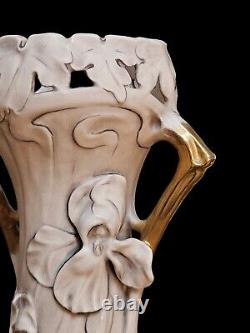 Grand Vase Art nouveau ROYAL DUX porcelaine Bohémia -1900