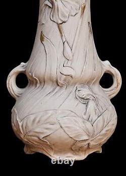 Grand Vase Art nouveau ROYAL DUX porcelaine Bohémia -1900