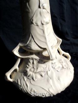 Grand Vase Art nouveau ROYAL DUX porcelaine Bohémia -1900