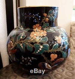Grand Vase Art nouveau de Keller et Guérin 1900 japonisme époque Emile Gallé