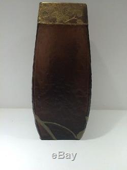 Grand Vase Legras Pate De Verre Art Nouveau Époque Galle Ou Daum