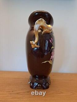 Grand Vase, Martin Pêcheur, Décor Japonisant, Porcelaine, Art Nouveau, Fin