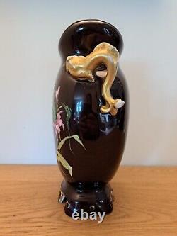 Grand Vase, Martin Pêcheur, Décor Japonisant, Porcelaine, Art Nouveau, Fin