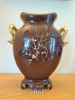 Grand Vase, Martin Pêcheur, Décor Japonisant, Porcelaine, Art Nouveau, Fin