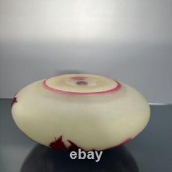 Grand vase Andre Delatte gravé à l'acide Art Nouveau 1920 Nancy,'Bignones