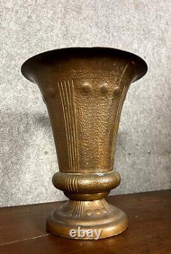 Grand vase Medicis époque Art Nouveau en laiton doré circa 1900