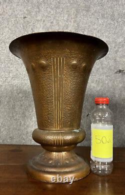 Grand vase Medicis époque Art Nouveau en laiton doré circa 1900