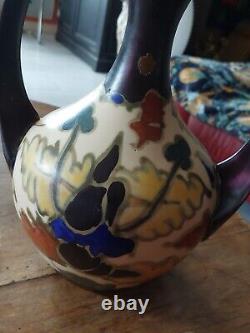 Grand vase céramique Art Nouveau Signé Numéroté
