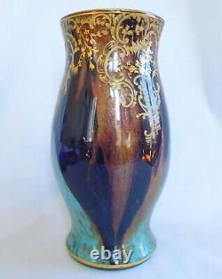 Grand vase d'époque Art Nouveau attribué à Ernest Leveillé