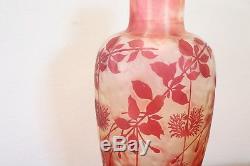 Grand vase de collection Art Nouveau Cristallerie de Pantin