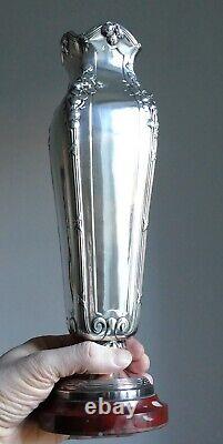 Grand vase en métal argenté Art Nouveau Gallia / Christofle