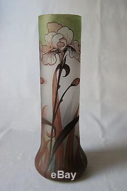 Grand vase pâte de verre signé PEYNAUD Art nouveau