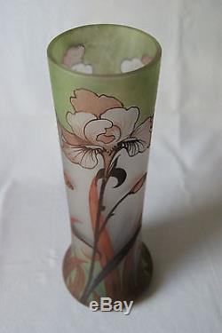 Grand vase pâte de verre signé PEYNAUD Art nouveau