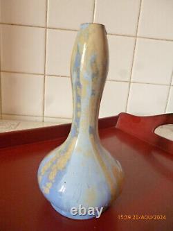 Gres porcelainique art nouveau, vase enforme de cucurbitacée, h19cm