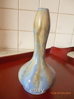 Gres porcelainique art nouveau, vase enforme de cucurbitacée, h19cm