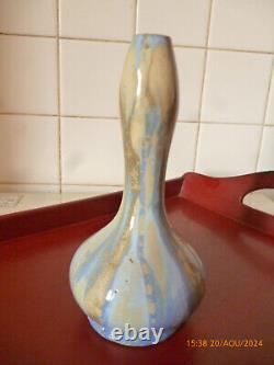 Gres porcelainique art nouveau, vase enforme de cucurbitacée, h19cm