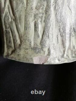 Gustave Violet & Marcó Quart / Vase cylindre en céramique / Art Nouveau-Art Déco